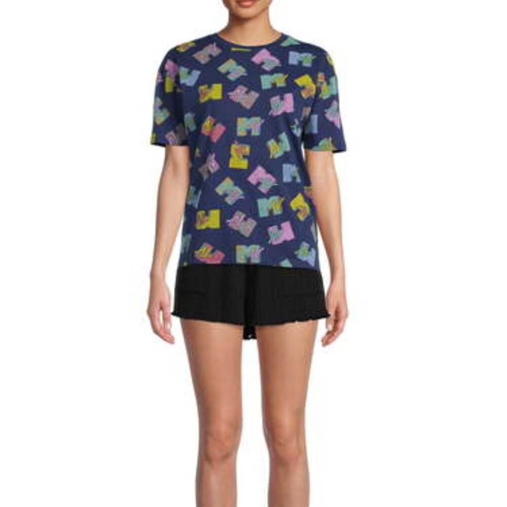 MTV Women's 2pc Tank & Shorts Pajama Set with Socks - NWT - 2X